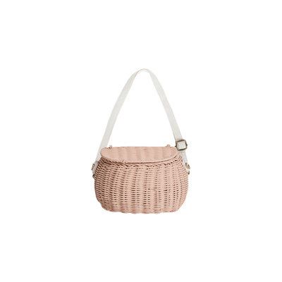 Mini Chari Rattan Bag - Rose