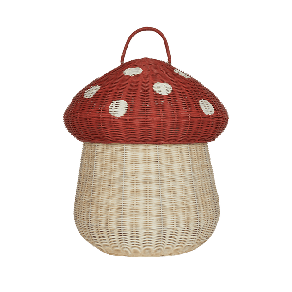 Mushroom Storage Basket - Red
