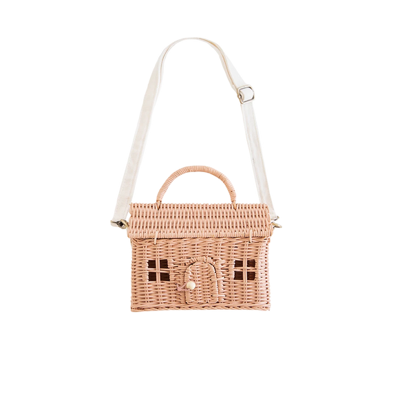 Rattan Casa Bag - Rose