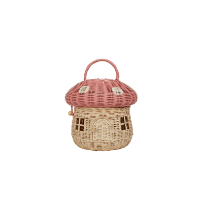 Rattan Mushroom Basket - Musk