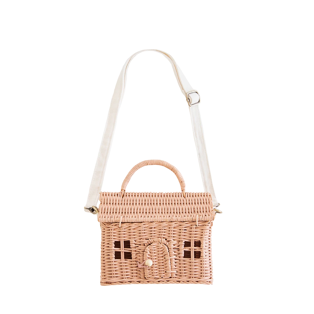 Rattan Casa Bag - Rose – Olli Ella EU