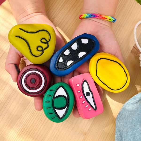 Enhance sensory exploration and imaginative play with our vibrant, tactile stones. Made from a blend of resin and granite, these weighted treasures are ideal for sparking creativity and engaging young minds in endless adventures.