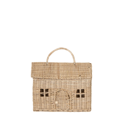 Rattan Casa Clutch - Straw