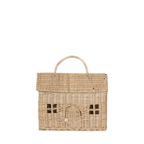 Rattan Casa Clutch - Straw