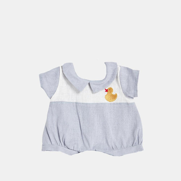 Dinkum Dolls Cotton Ducky Romper - Cornflower Blue