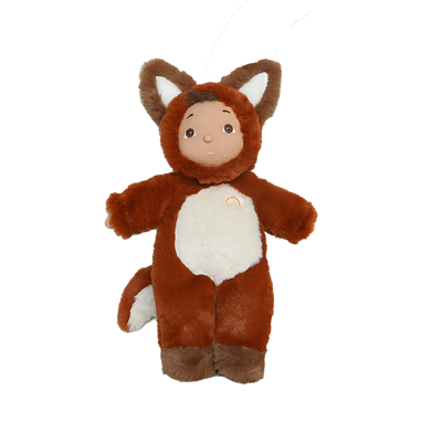 Plush toy with a fox design on a white background