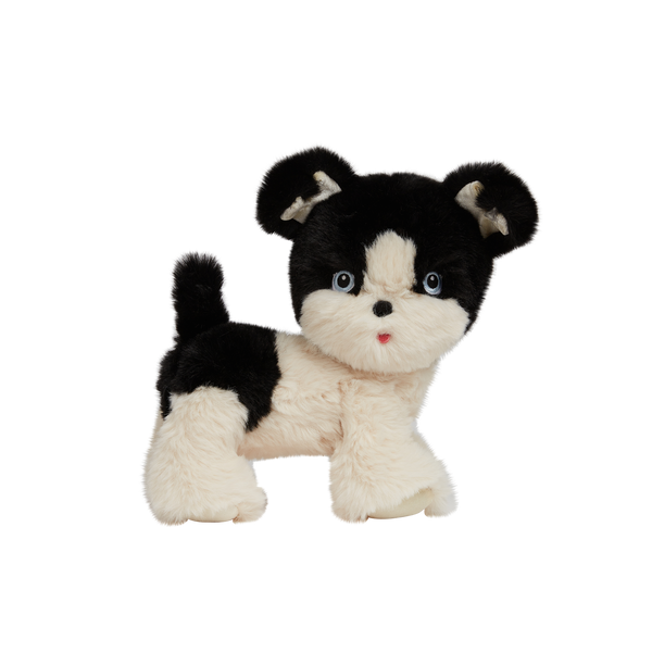 Olli Ella Dinkum Dog Lucky - black and white dog side view