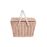 Piki Rattan Basket - Rose