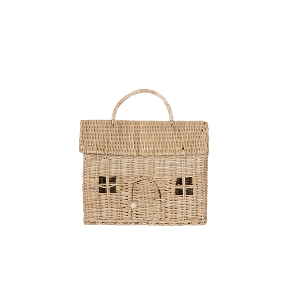 Rattan Casa Clutch - Straw