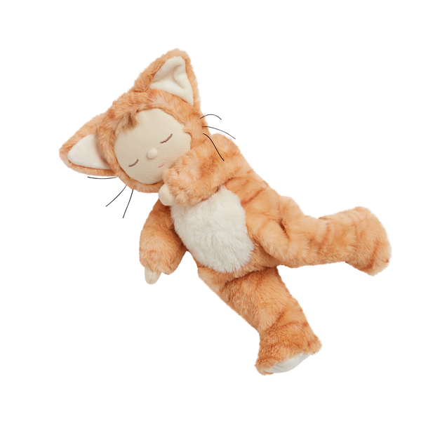 ginger tabby cat, soft plush toy doll for kids