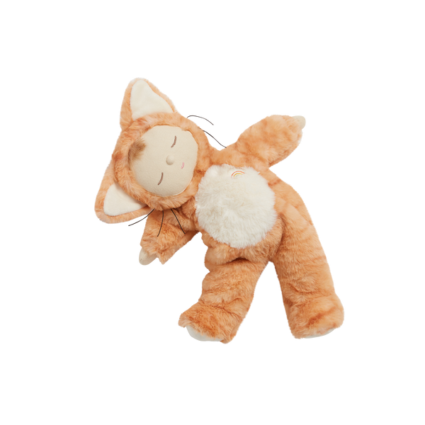 ginger tabby cat, soft plush toy doll for kids