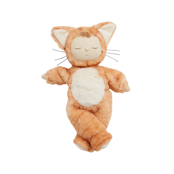 ginger tabby cat, soft plush toy doll for kids