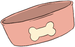 dog bowl illustration