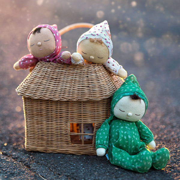 Olli Ella Christmas theme Dozy Dinkums with rattan House