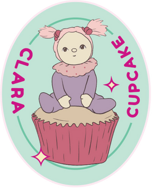 Dinky Dinkums Sweet Treats - Clara Cupcake / Lilac badge