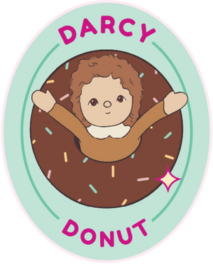Dinky Dinkums Sweet Treats - Darcy Donut / Latte badge