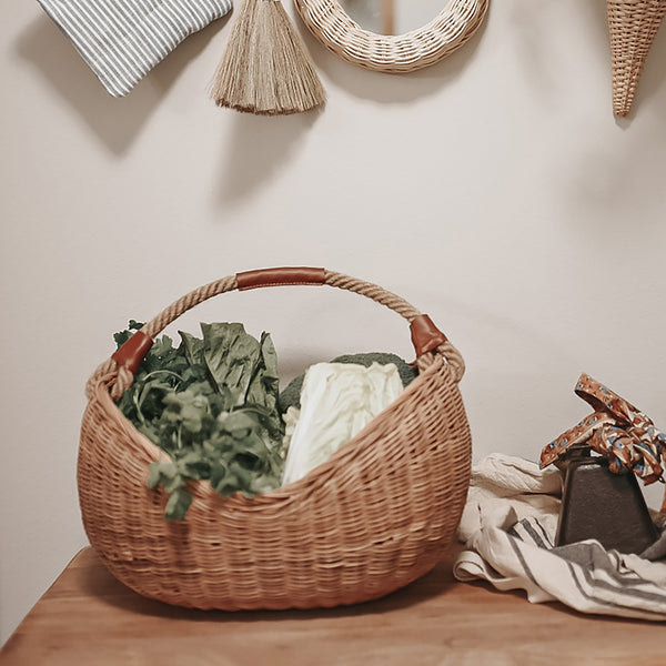 Rattan Half Moon Basket Olli Ella EU