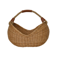 Rattan Half Moon Basket