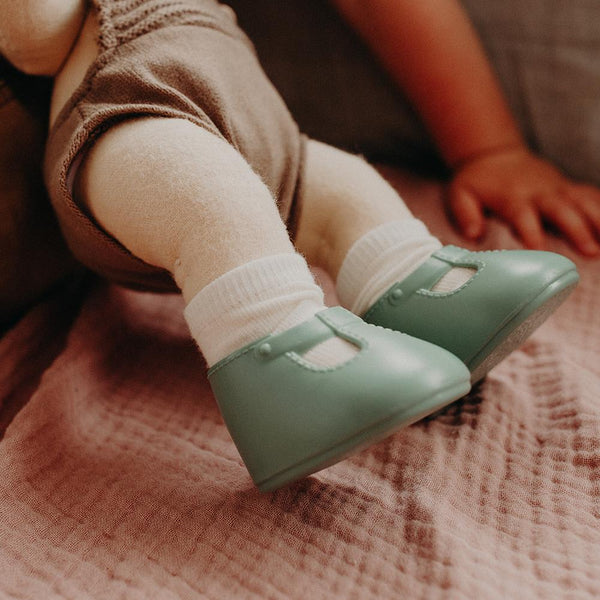 Dinkum Dolls Shoes - Basil Green