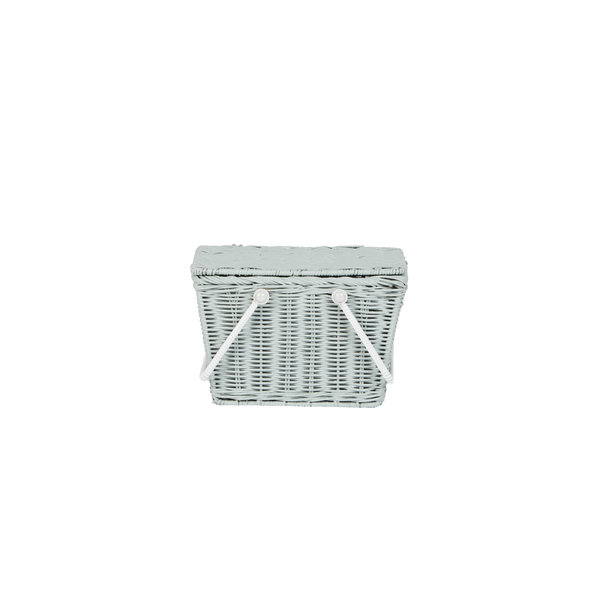 Piki Rattan Basket - Vintage Blue